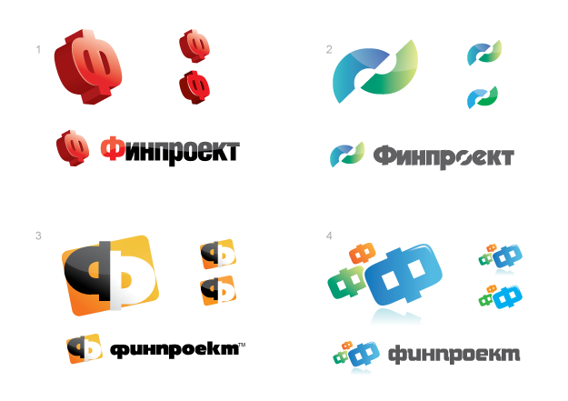 Процесс создания логотипа Финпроект